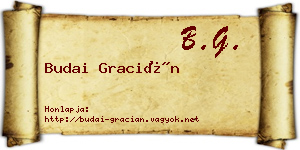Budai Gracián névjegykártya